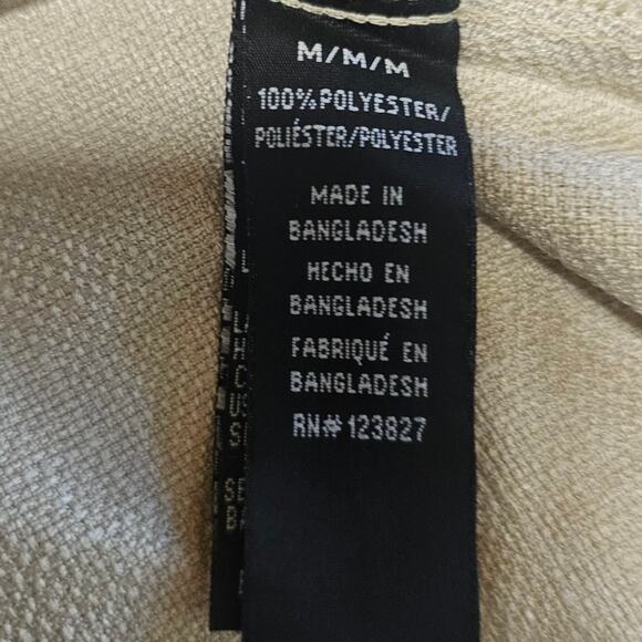 NEW Malibu Drill Company Short Sleeve Beige & Black Button Up Shirt M 3351 - Picture 6 of 9